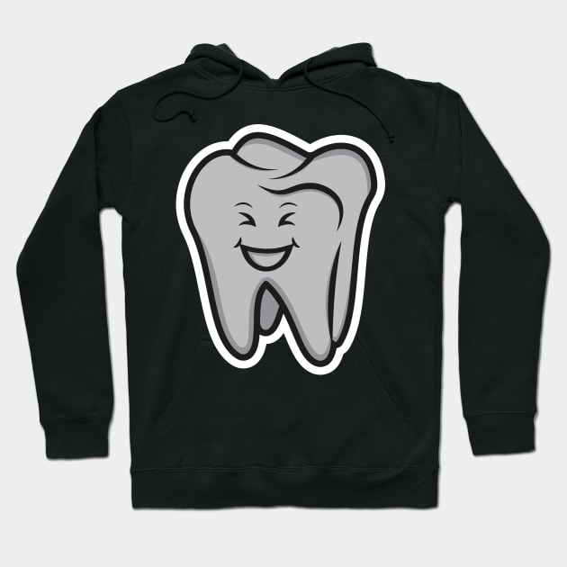 Cute Tooth cartoon character vector icon illustration. Healthcare and medical objects icon design concept. Healthy teeth smiling vector. Hoodie by AlviStudio